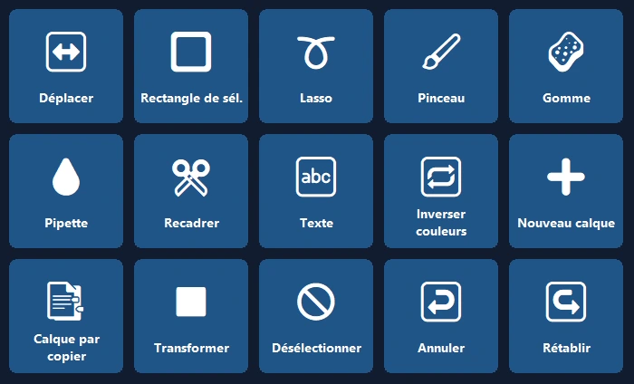 Panneau Photoshop sur le téléphone