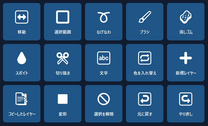 スマホの Photoshop パネル