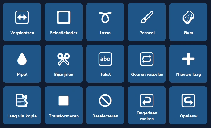 Photoshop-paneel op de telefoon